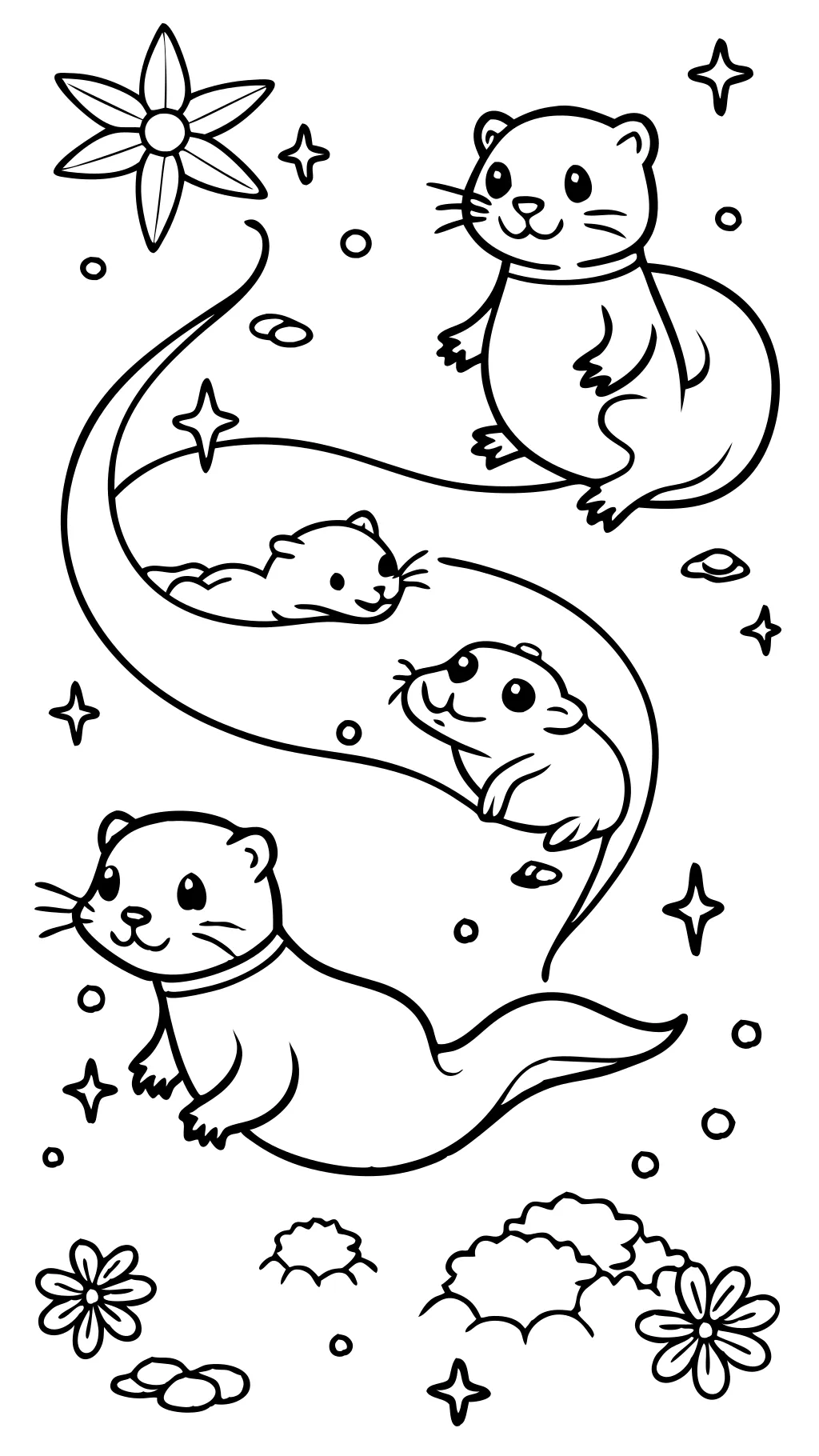 otters coloring pages